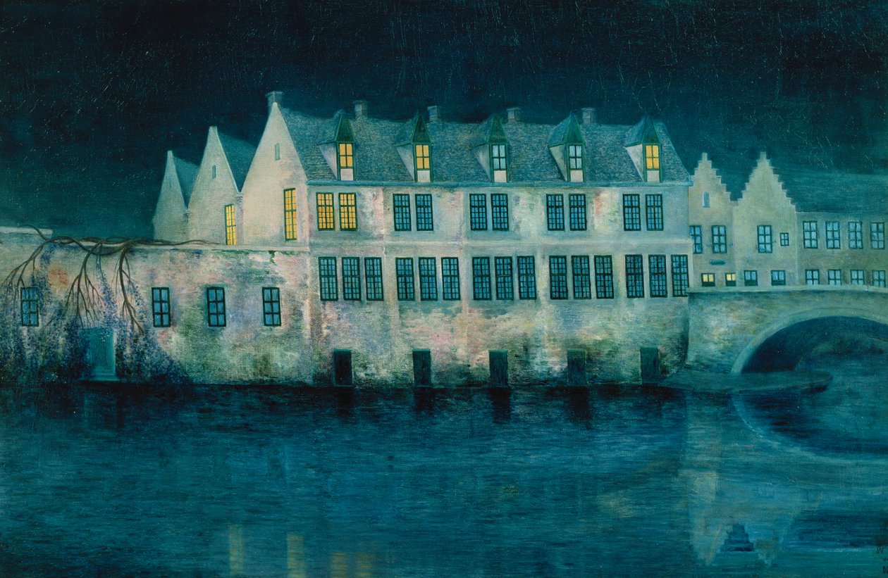 布鲁日之夜； La Nuit a Bruges 作者 威廉·德古夫·德·昂克斯