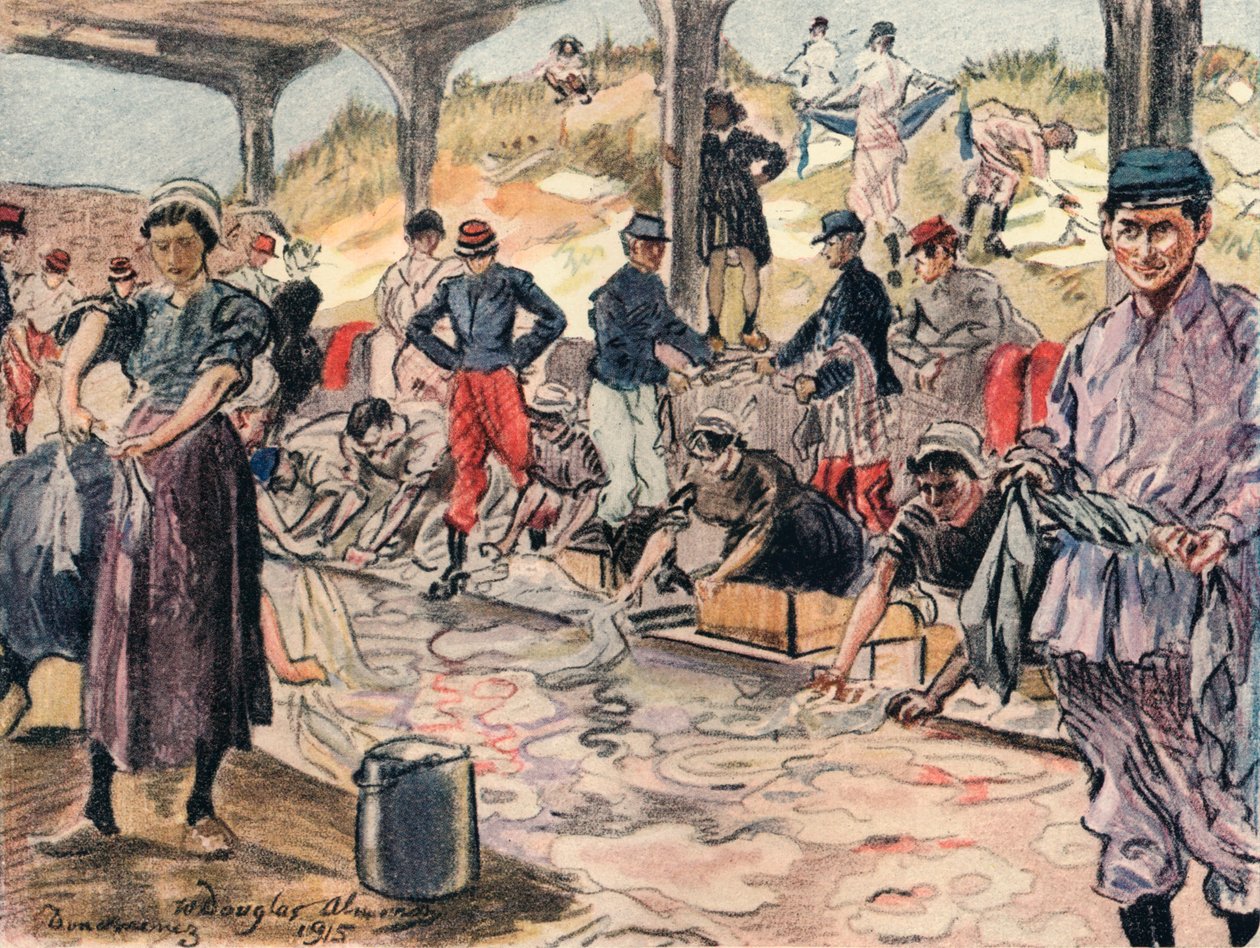 士兵的清洗，杜阿涅内克斯，1915年 作者 威廉·道格拉斯·杏仁