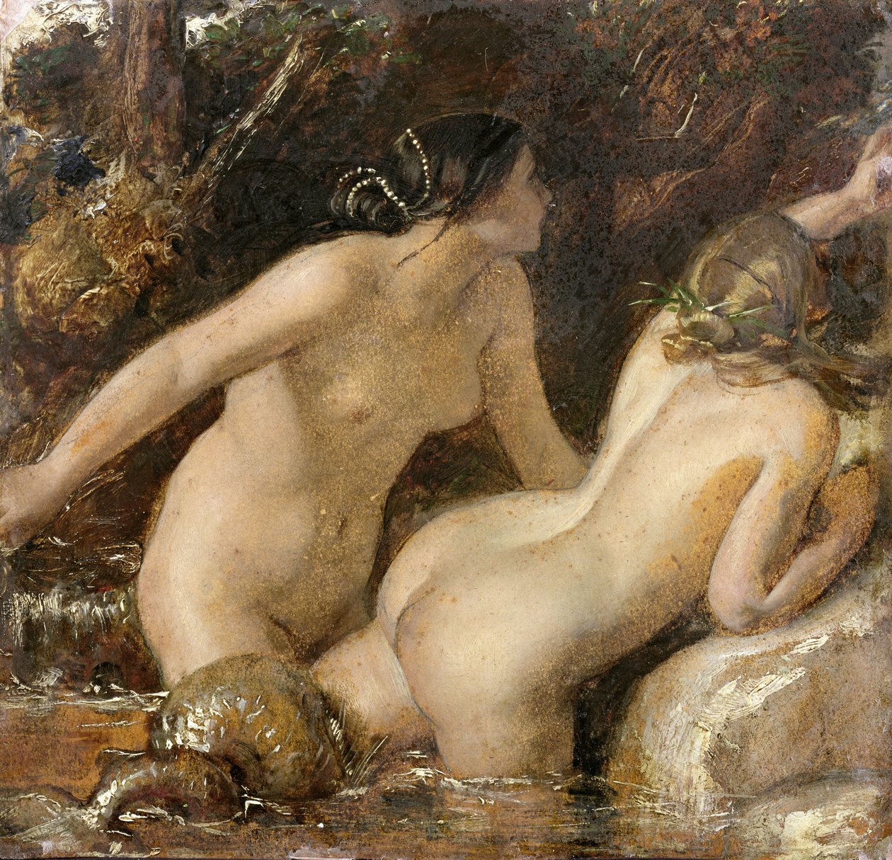 仙女与海怪（纸面油画） 作者 威廉·埃蒂