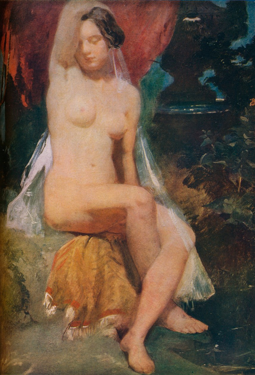 喷泉的女人，c1840。 作者 威廉·埃蒂