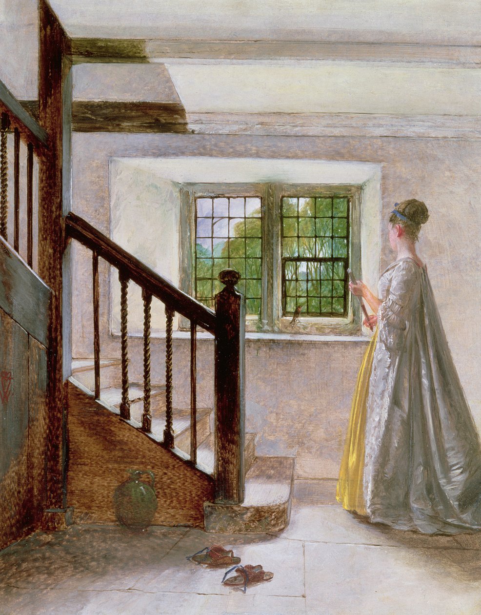 内部在Haddon Hall，19世纪 作者 威廉·费特斯·道格拉斯