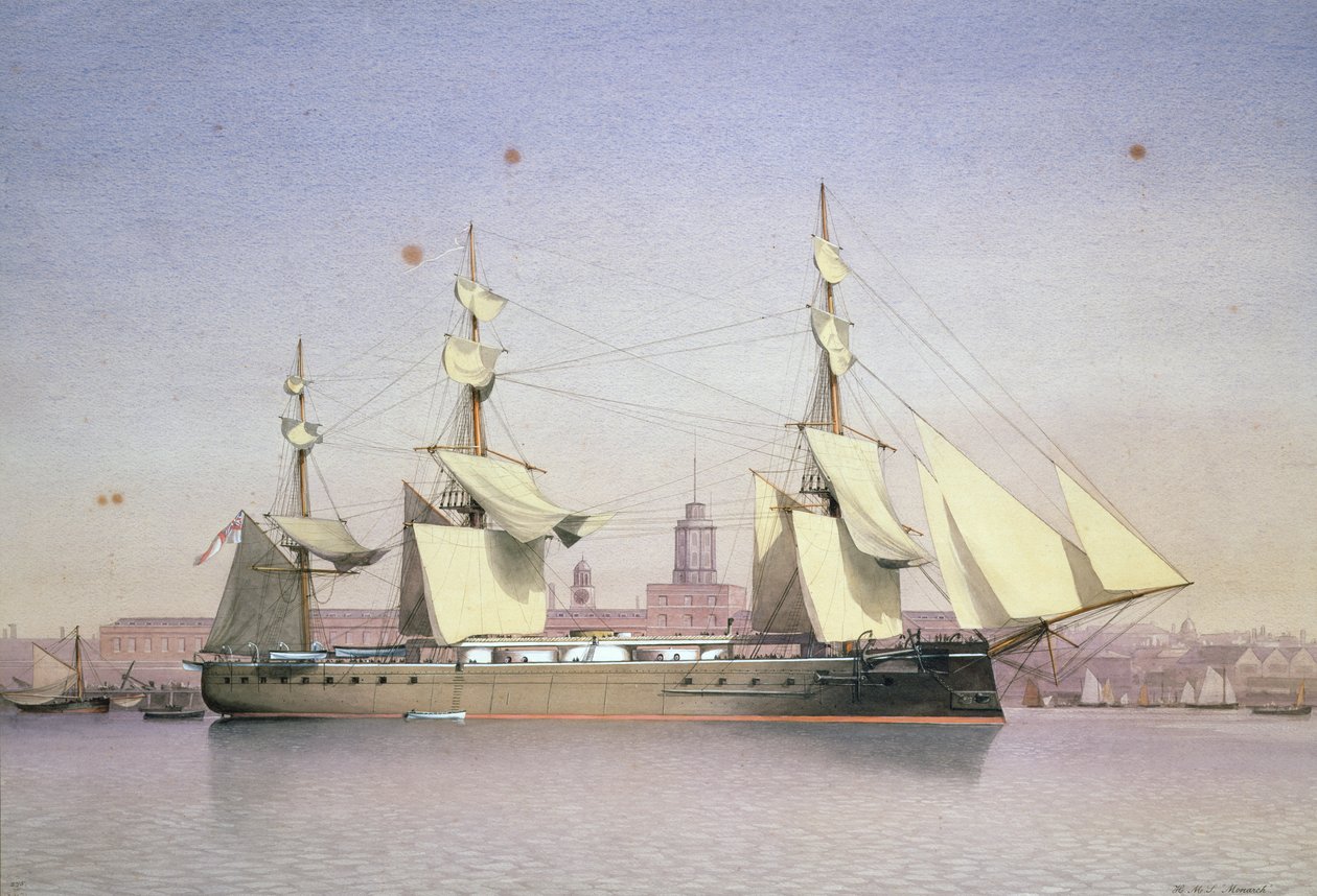 HMS君主在普利茅斯 作者 威廉·弗雷德里克·米切尔
