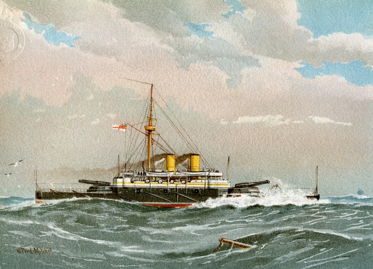 HMS Rodney，皇家海军1级战列舰，C1890-C1893 作者 威廉·弗雷德里克·米切尔