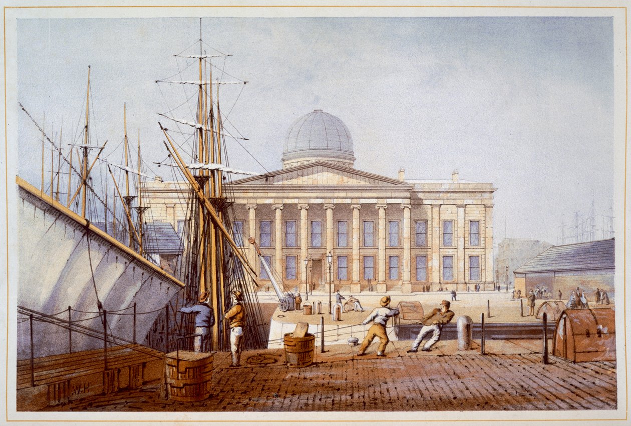 利物浦的海关大楼和税收大楼，1864年 作者 威廉·加文·赫德曼