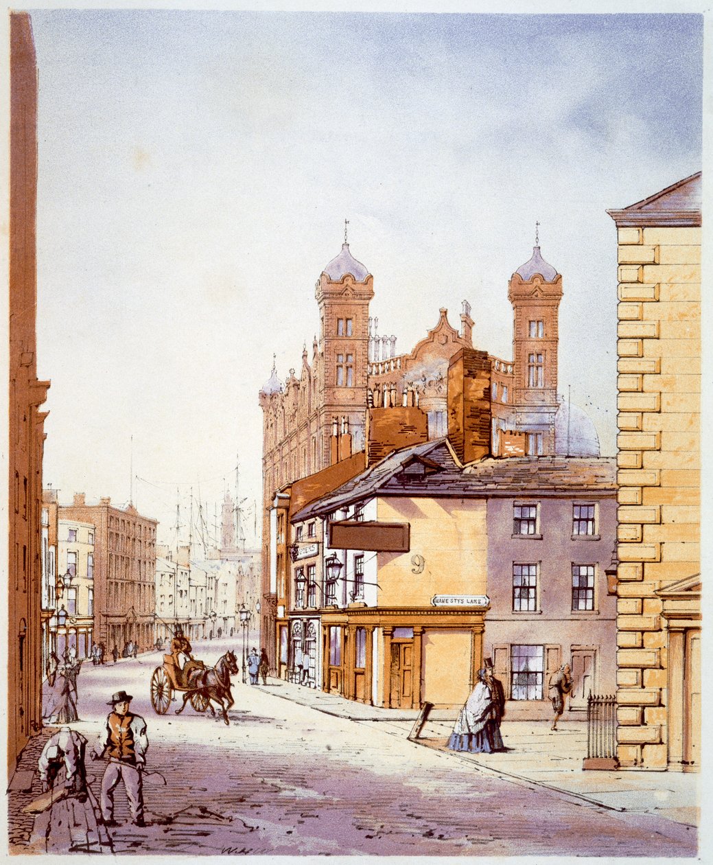 水手之家，来自利物浦汉诺威街，1864年 作者 威廉·加文·赫德曼