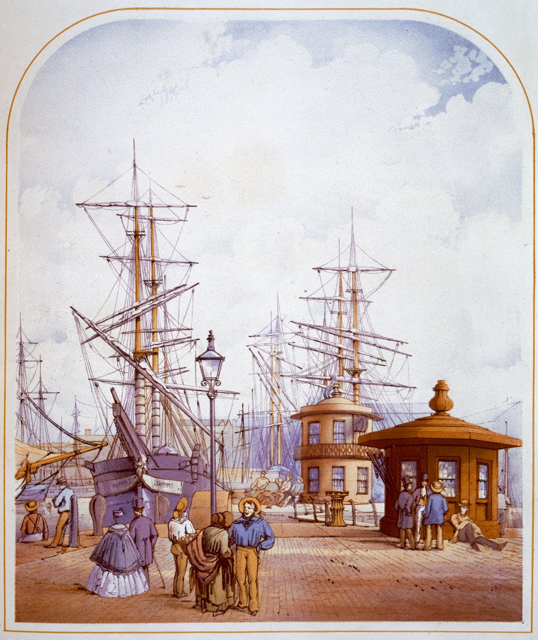 滑铁卢码头，利物浦，1864年 作者 威廉·加文·赫德曼