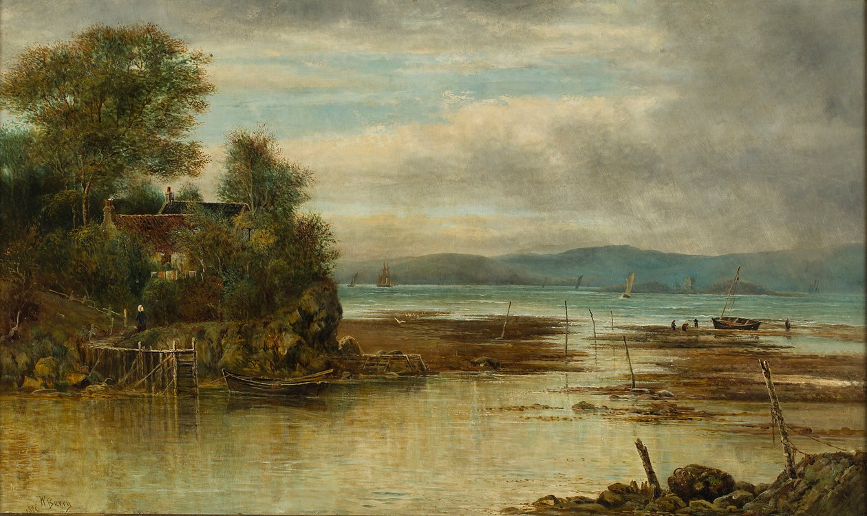 克拉蒙渡口--河与海的交汇处（布面油画） 作者 威廉·杰拉德·巴里