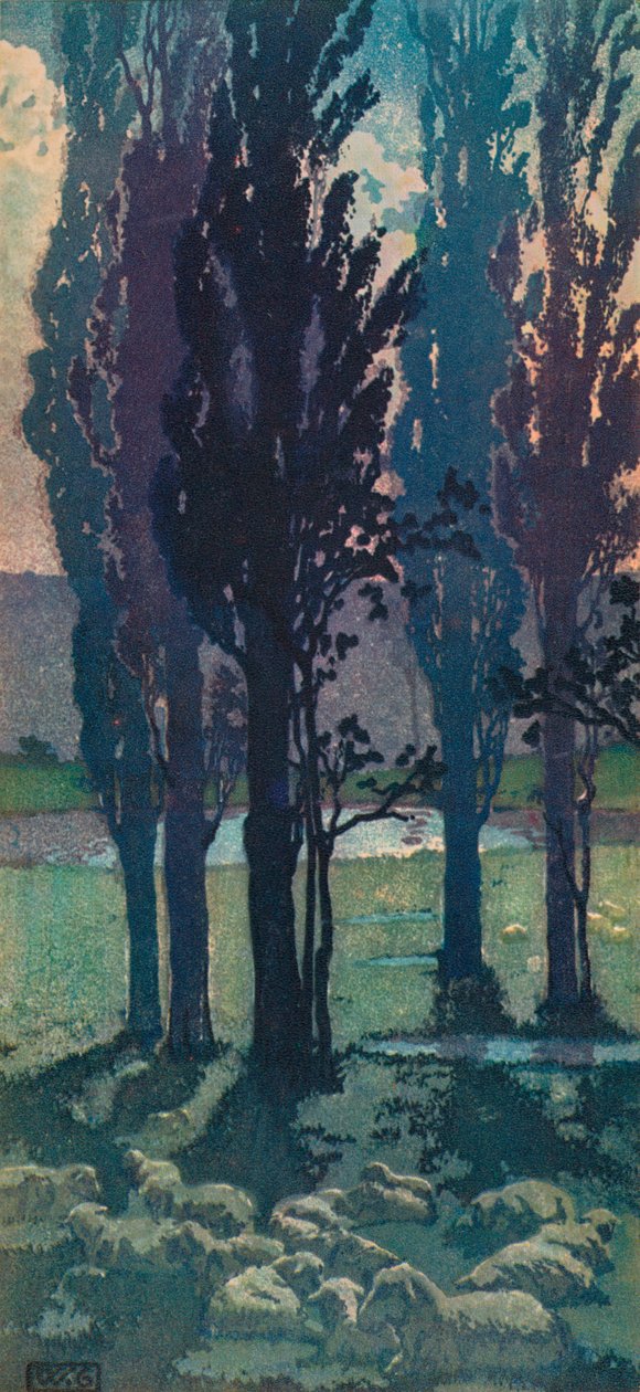 九月的月亮，c1901，1928年 作者 威廉·吉尔斯