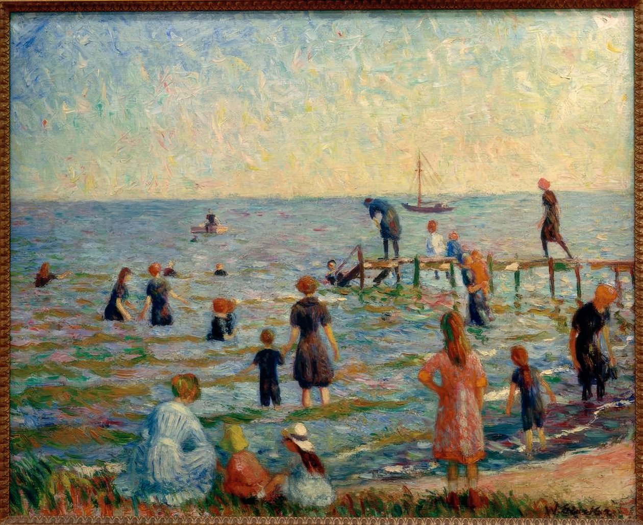 Baden in Bellport, Long Island 作者 威廉格拉肯斯