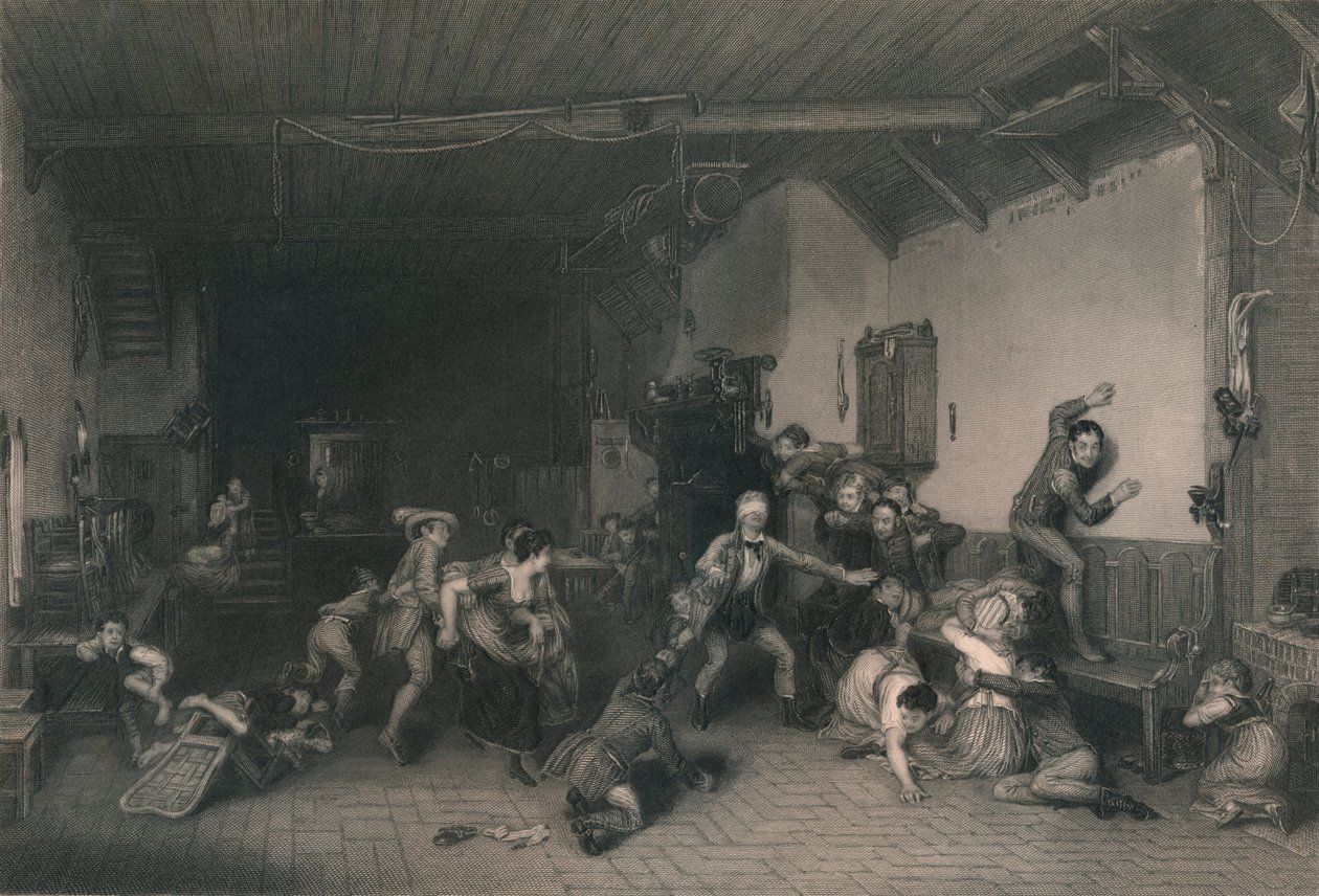 1912年中，1812年盲人芒夫·布夫（Blind Mans Buff）。 作者 威廉·格特巴赫