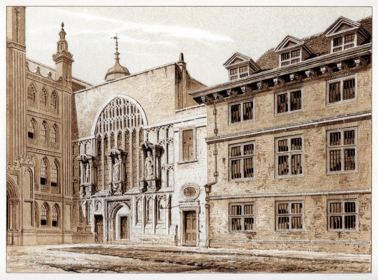 伦敦市市政厅教堂西面，1886年 作者 威廉·格里格斯