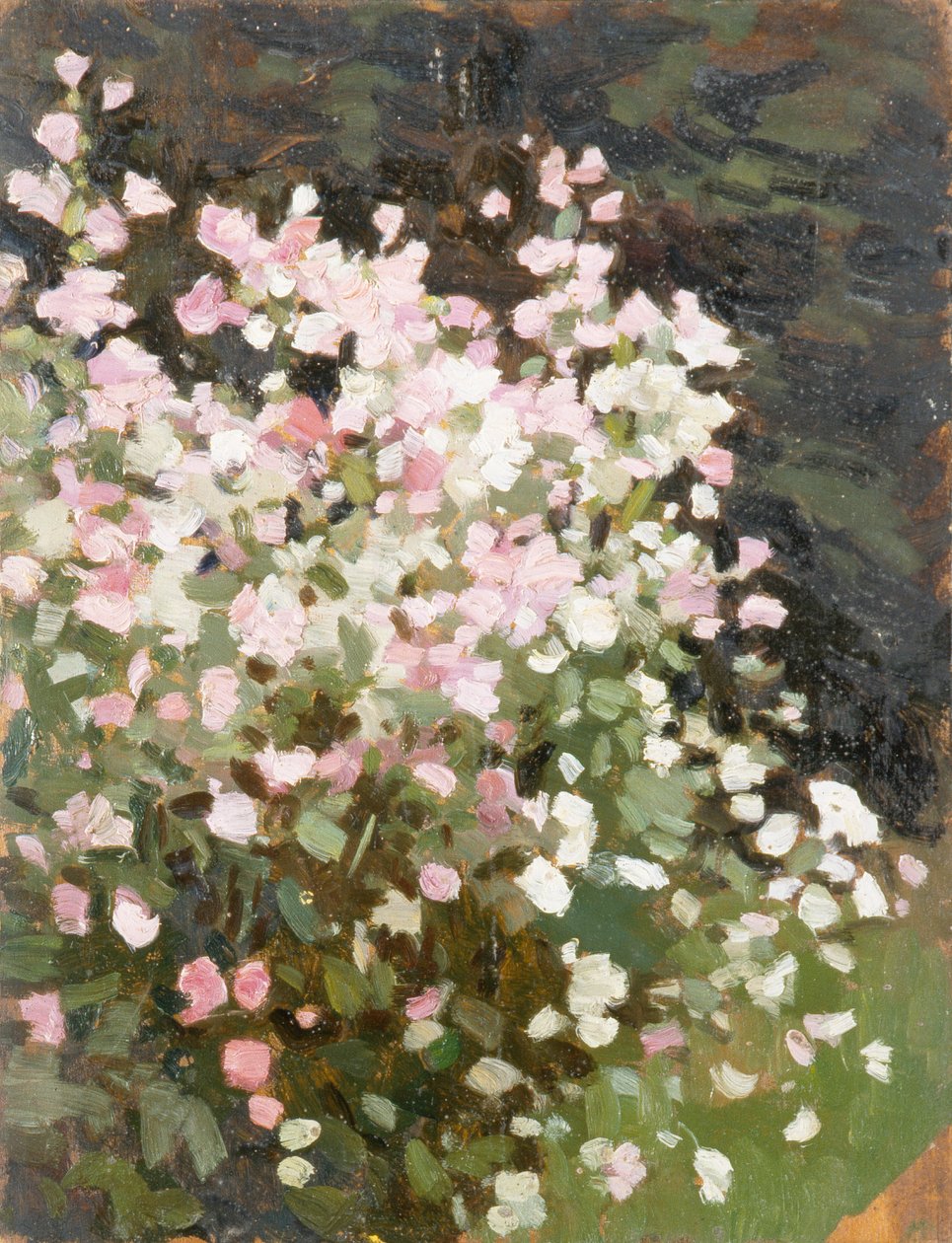 粉红色的花》，约 1930 年（布面油画） 作者 威廉·冈宁·金
