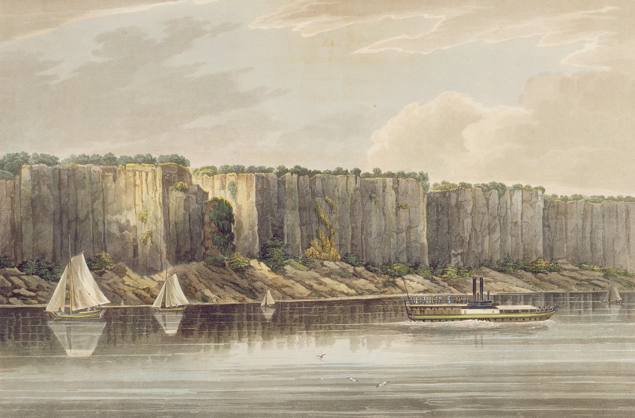 Palisades，哈德逊河组合19号，由J. Hill，1821-25雕刻而成 作者 威廉·盖·沃尔
