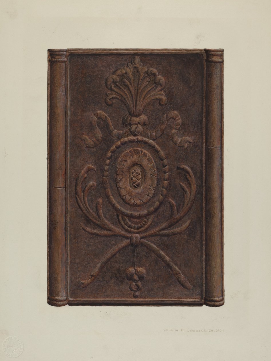 帕。德国炉子和盘子，约1939年。 作者 威廉·H·爱德华兹