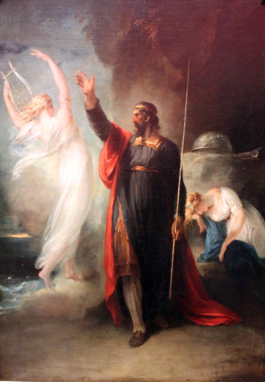 德语：Prospero und Ariel 普洛斯彼罗与爱丽儿（选自莎士比亚的《暴风雨》） Prospero and Ariel 作者 威廉·汉密尔顿