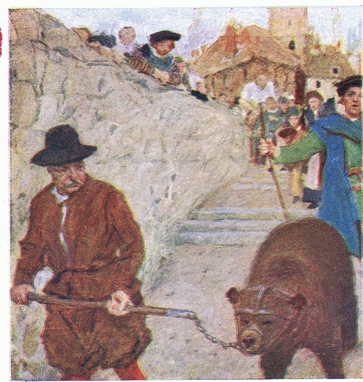 从My Magazine，pub.1922开始，莎士比亚在去Bankside的Bear花园的路上看熊 作者 威廉·哈瑟雷尔