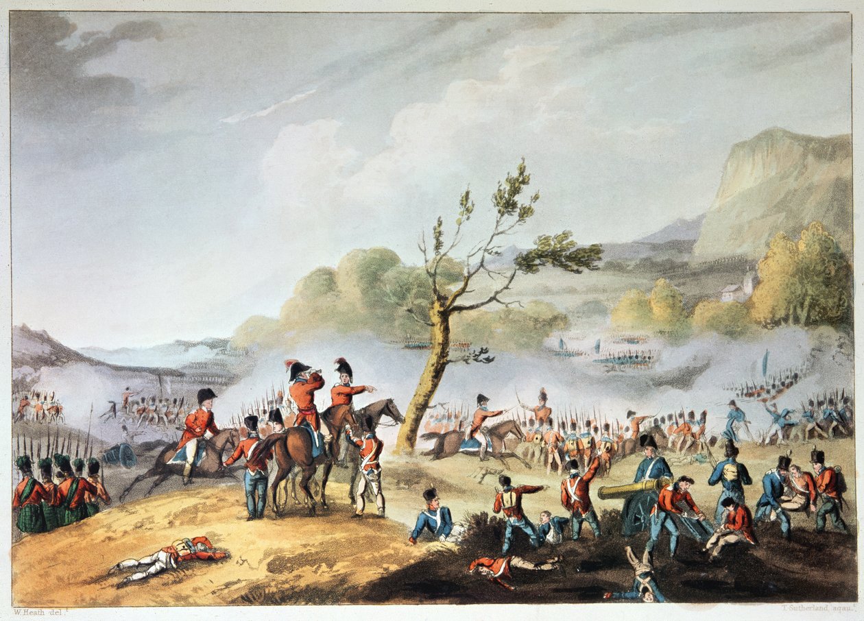 1806年7月4日，Maida之战，由Thomas Sutherland（bc1785）镌刻（另见225164） 作者 威廉·希思