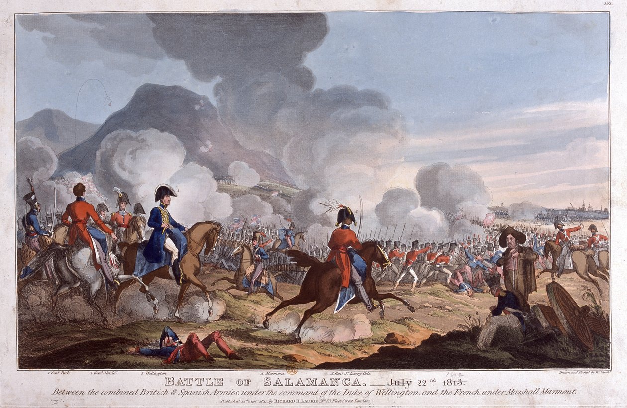 1812年7月22日萨拉曼卡战役，1821年出版（aquatint） 作者 威廉·希思