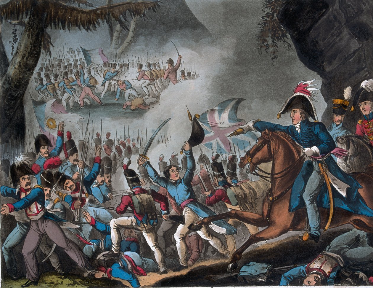 比利牛斯战役，1813年7月27日，由JC Stadler（活跃于1780-1813）印刷，由Thomas Tegg出版，1818年4月1日（彩色aquatint） 作者 威廉·希思