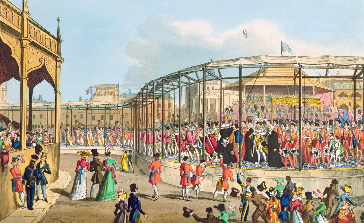 乔治四世加冕游行，1821年（aquatint） 作者 威廉·希思
