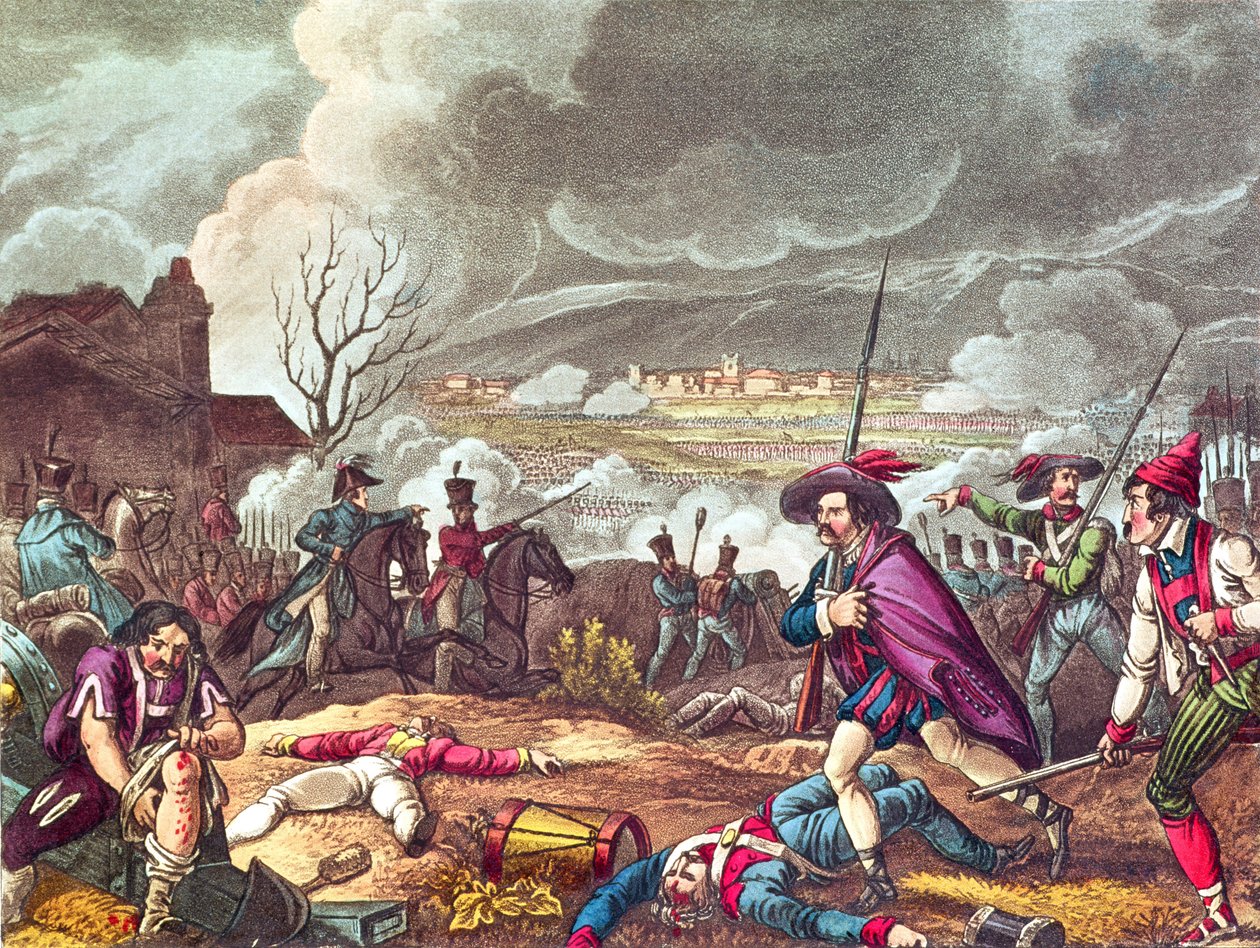 1814年4月10日图卢兹战役，由JCStadler（佛罗里达州1780-1812）镌刻（aquatint） 作者 威廉·希思