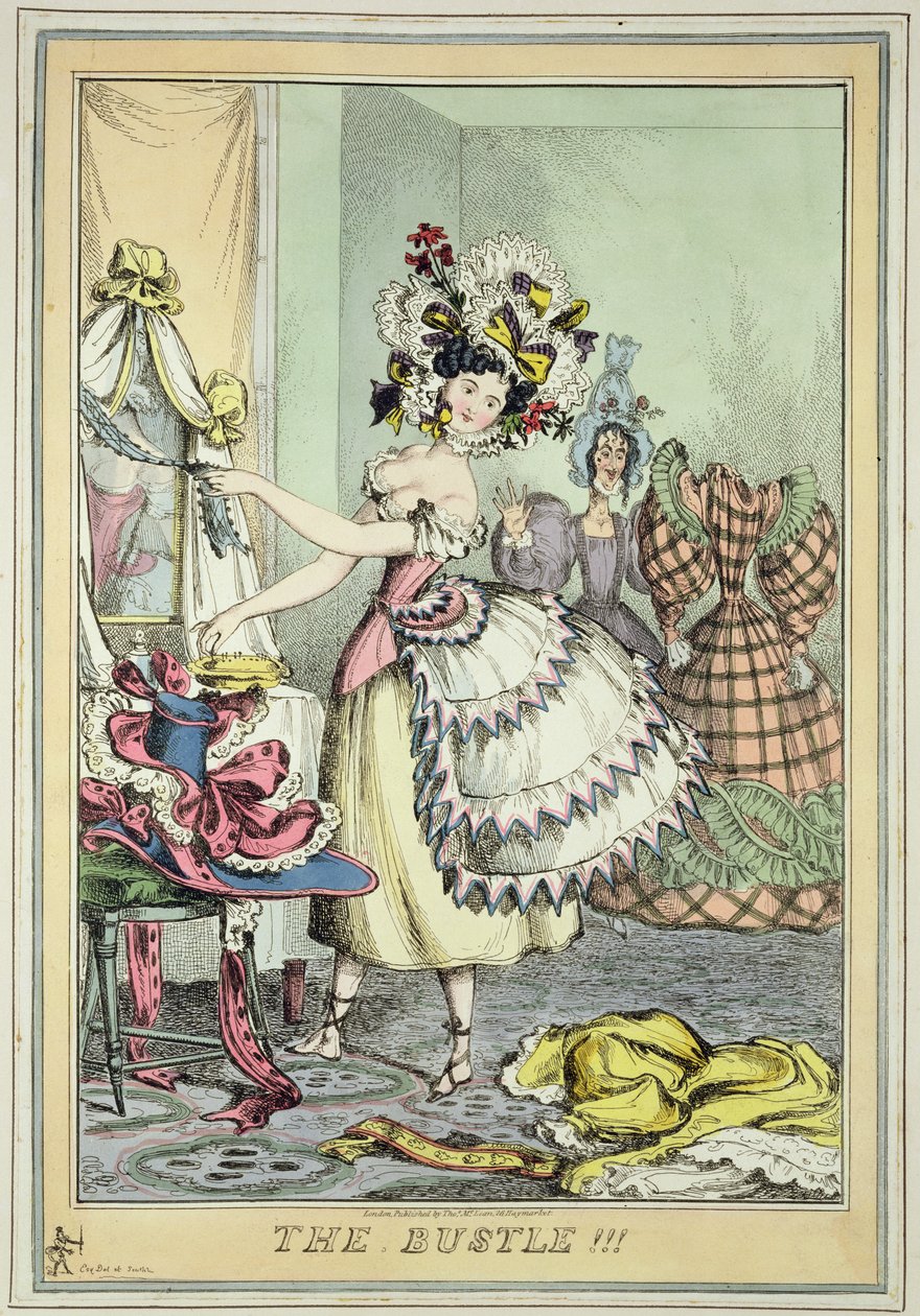 The Bustle，由伦敦Thomas McLean出版（彩色蚀刻） 作者 威廉·希思