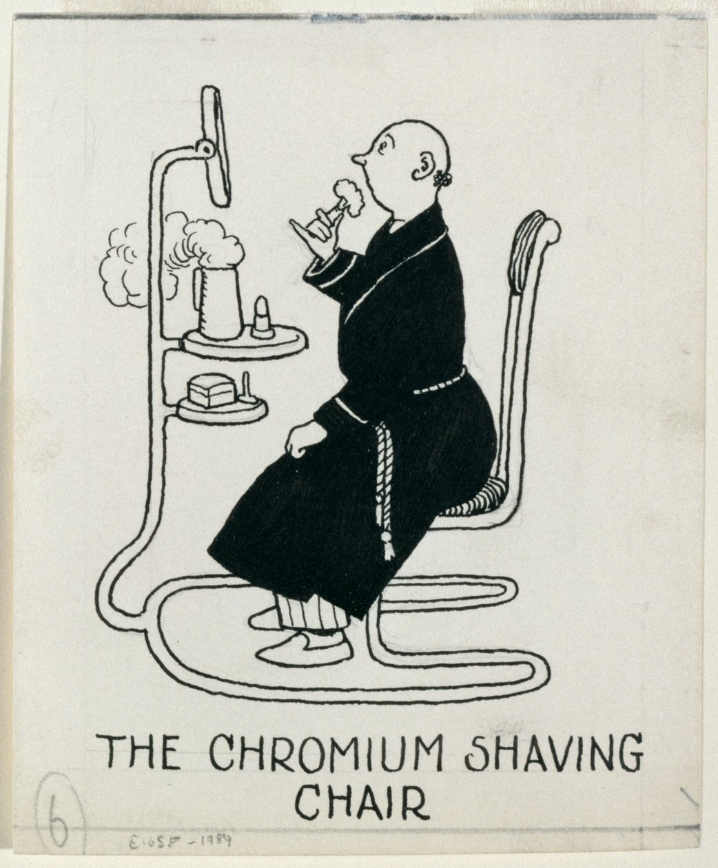 “The Chromium Shaving Chair”，详见1936年出版的“如何生活在公寓中” 作者 威廉·希思·罗宾逊