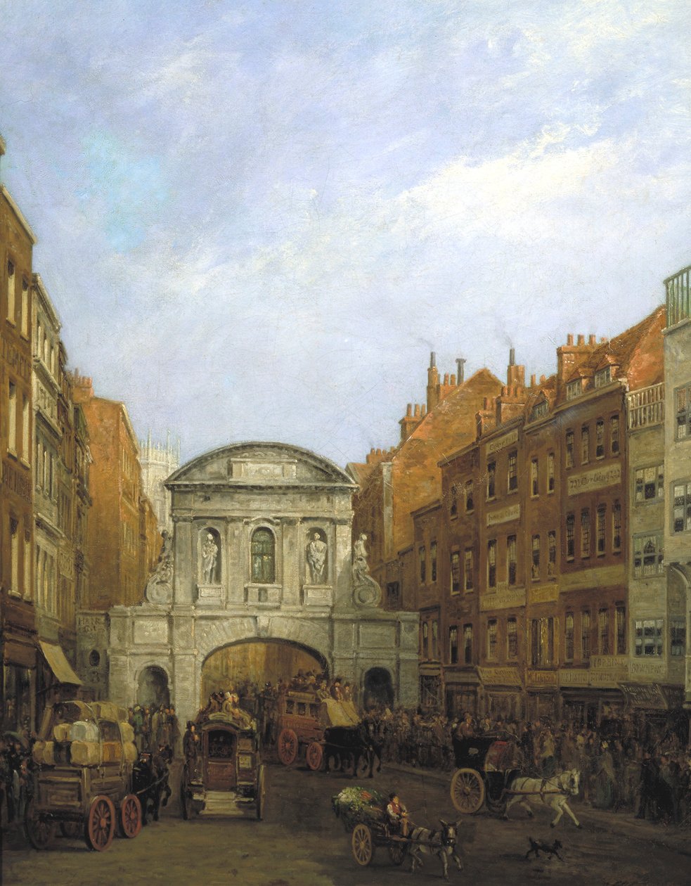 从Strand看Temple Bar》，伦敦，1873年。                                        作者 威廉·亨利