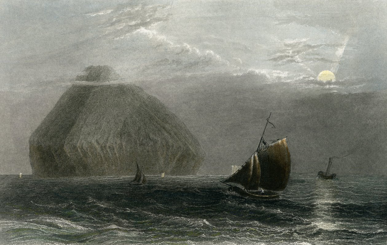 Ailsa Craig，由JT Willmore雕刻（手工雕刻） 作者 威廉·亨利·巴特利特
