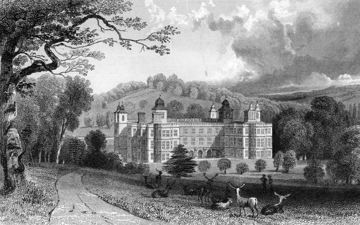 Audley End，Essex，由Henry Adlard雕刻，1832年 作者 威廉·亨利·巴特利特