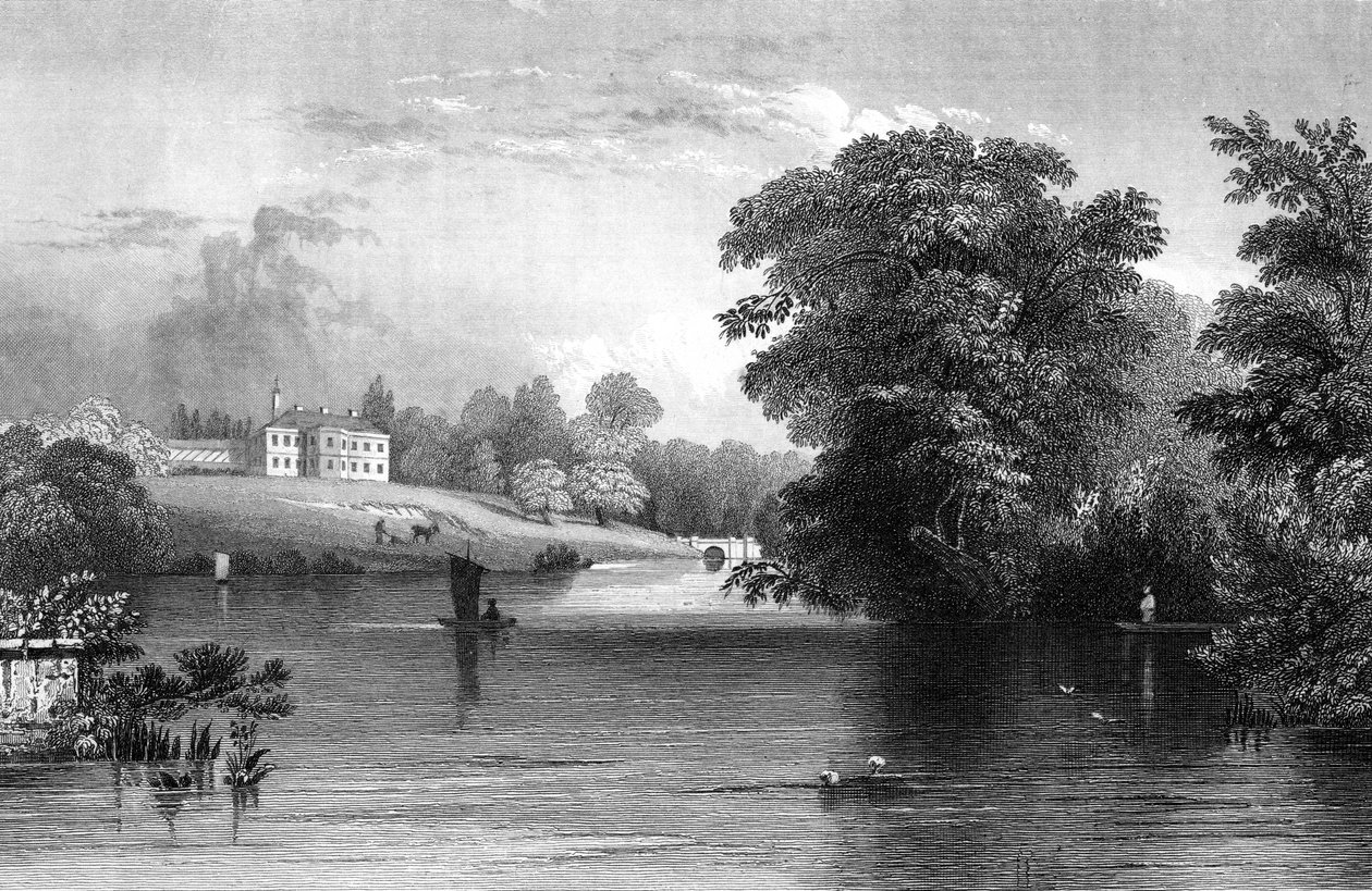 Braxted Lodge，靠近埃塞克斯郡的Witham，由Henry Wallis雕刻，1832年 作者 威廉·亨利·巴特利特