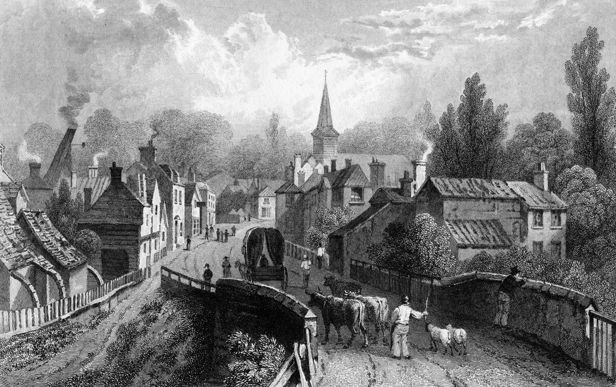Chive Ongar，Essex，由Henry Adlard雕刻，1832年 作者 威廉·亨利·巴特利特