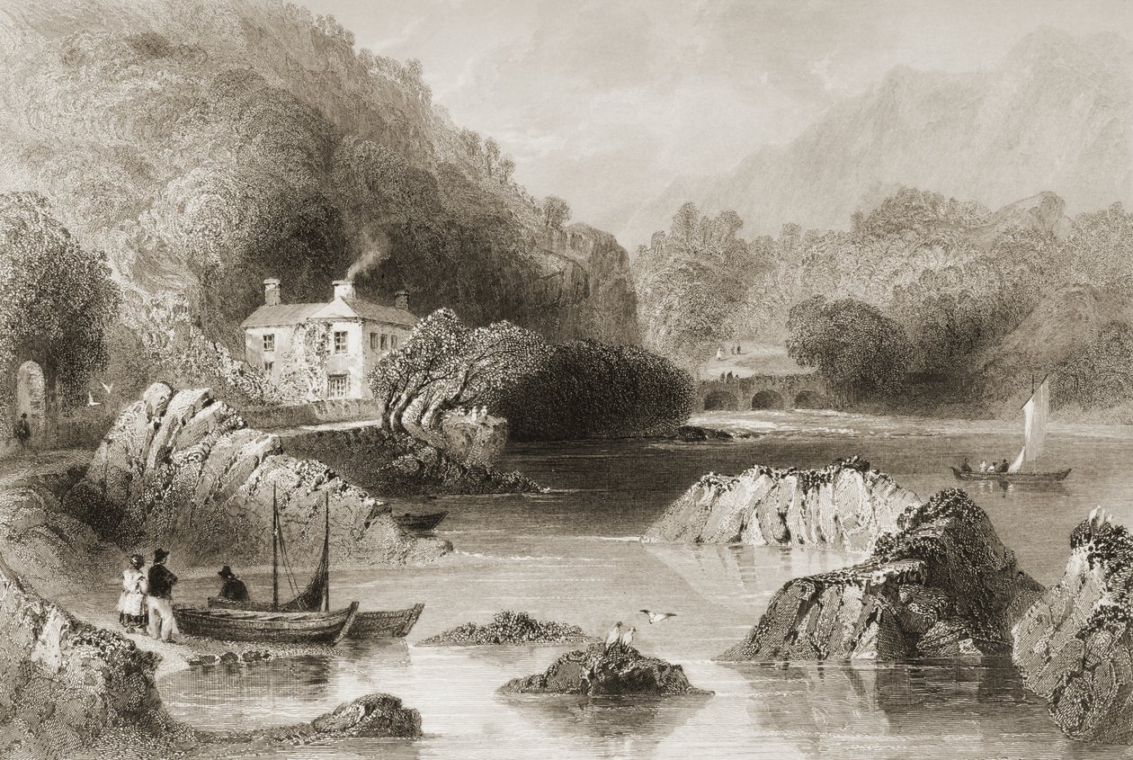 Gleengarriff Inn，Gleengarriff，科克郡，来自George Virtue的“爱尔兰的风景和古物”，1860年代 作者 威廉·亨利·巴特利特