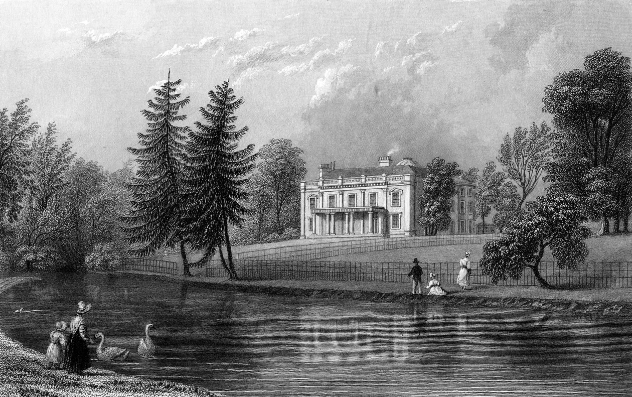 Moor Hall，Near Harlow，Essex，由John Rogers雕刻，1833年 作者 威廉·亨利·巴特利特