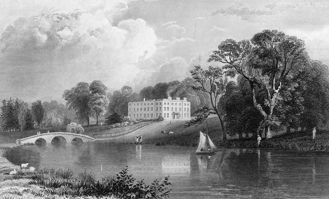 埃塞克斯郡的Rivenhall Place，由John Carr Armytage雕刻，1831年 作者 威廉·亨利·巴特利特