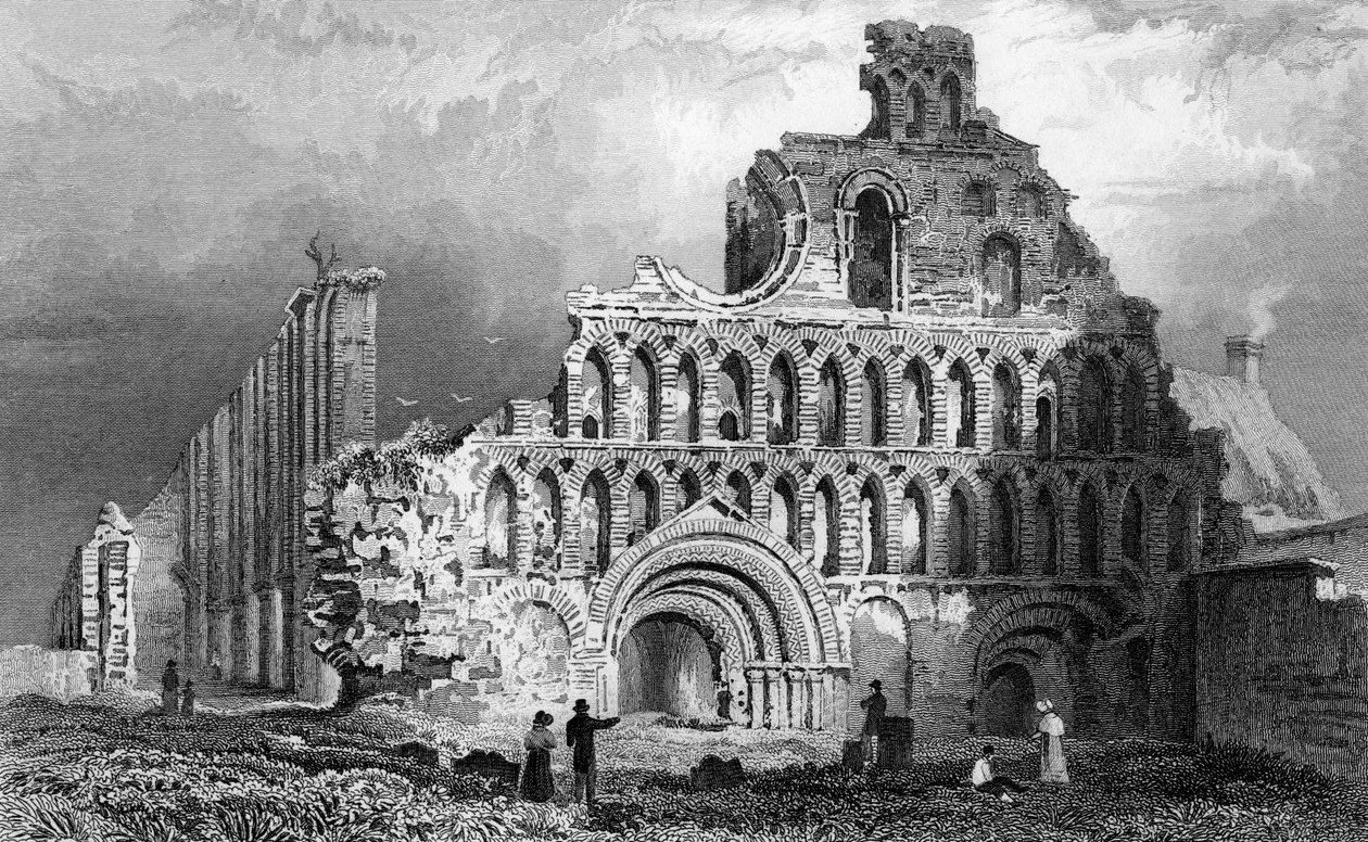St. Botolph&39;s Priory，科尔切斯特，埃塞克斯，由Samuel Lacey雕刻，1832年 作者 威廉·亨利·巴特利特