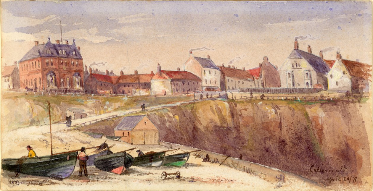 Cullercoats（身体彩色和纸上水彩） 作者 威廉·亨利·查尔顿