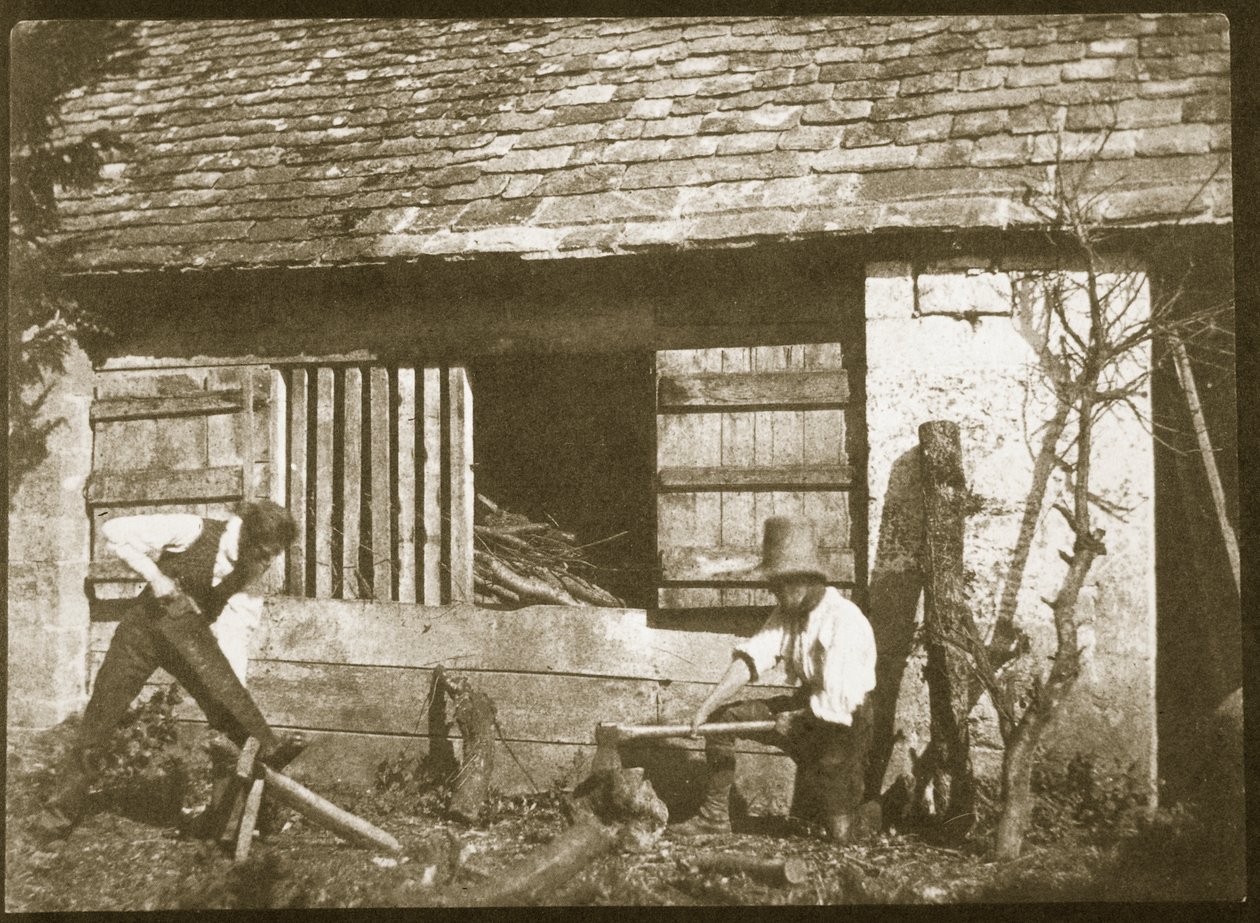 The Woodcutters，1845（盐纸打印从calotype negative） 作者 威廉·亨利·福克斯·塔尔伯特