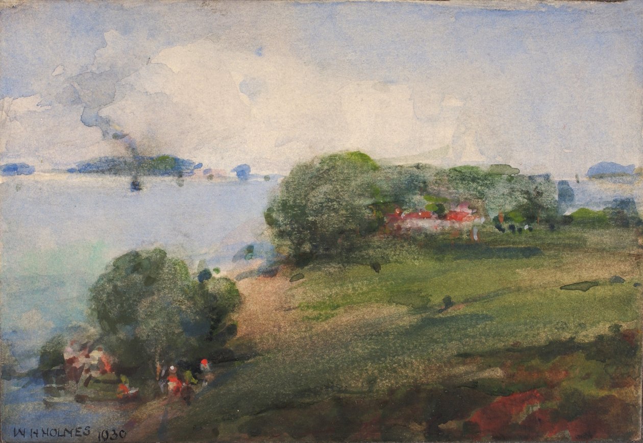 波托马克河上的风景，1930年。 作者 威廉·亨利·福尔摩斯