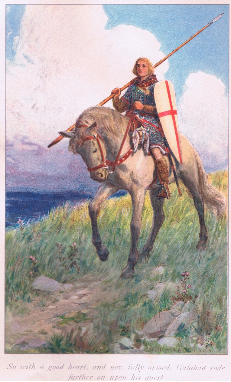 因此，凭借善良的心灵和更全面的武装，加拉哈德继续追求他的追求 作者 威廉·亨利·马格森