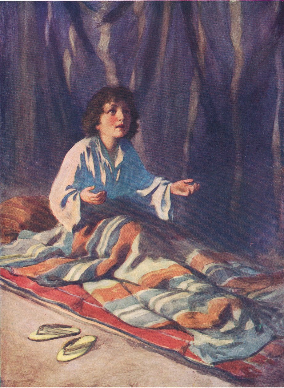 孩子塞缪尔，来自托马斯·尼尔森出版的“圣经图画书”，1950年 作者 威廉·亨利·马格森