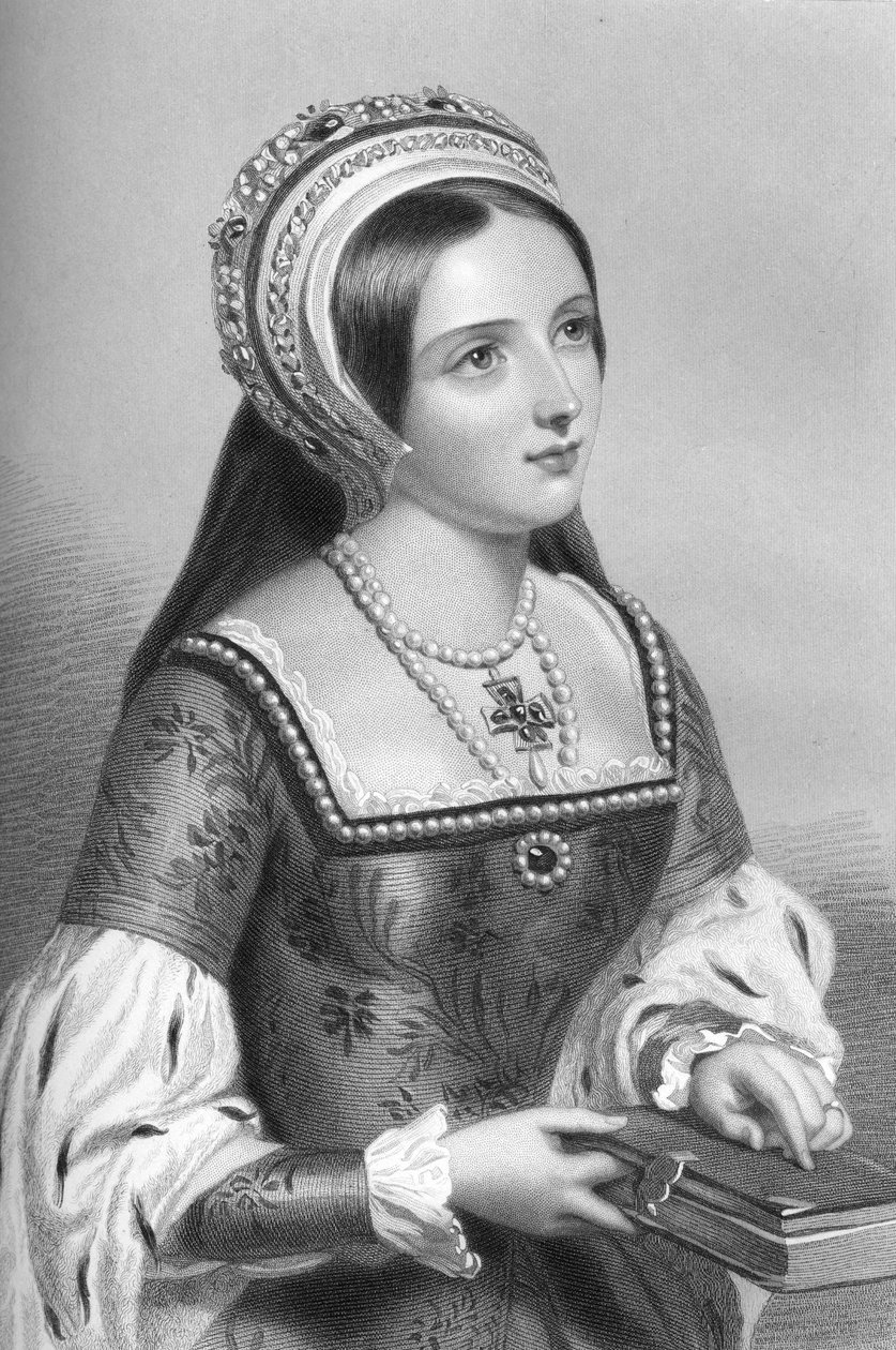 凯瑟琳·帕尔（Catherine Parr）1512-1548，亨利八世国王的第六任妻子，1851年。 作者 威廉·亨利·莫特