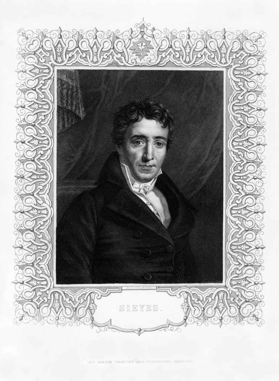 伊曼纽尔·约瑟夫·西耶斯（Emmanuel Joseph Sieyes），法国神职人员和政治家，十九世纪。 作者 威廉·亨利·莫特