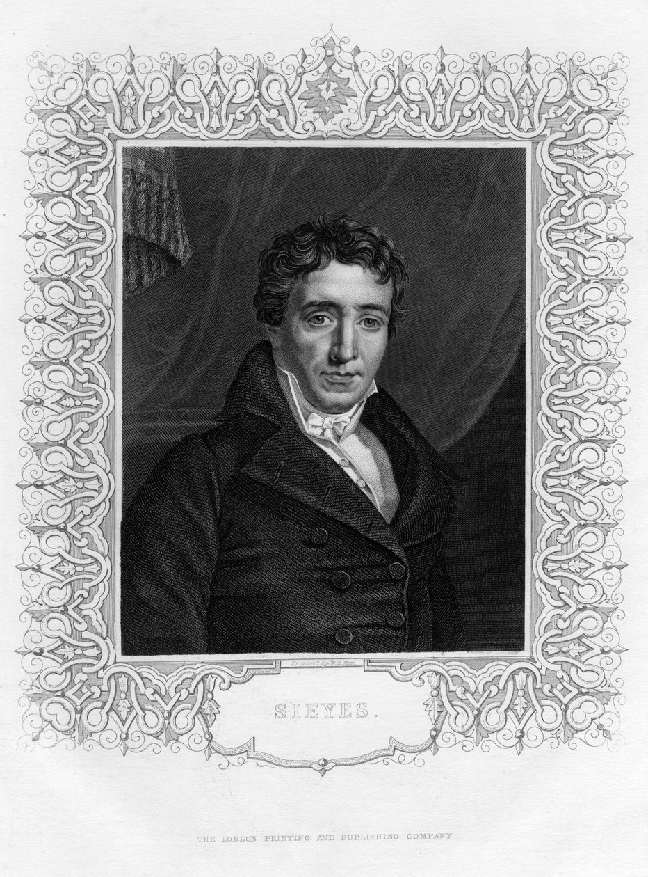 伊曼纽尔·约瑟夫·西耶斯（Emmanuel JosephSieyès）1748-1836年，法国住持和政治家，十九世纪。 作者 威廉·亨利·莫特