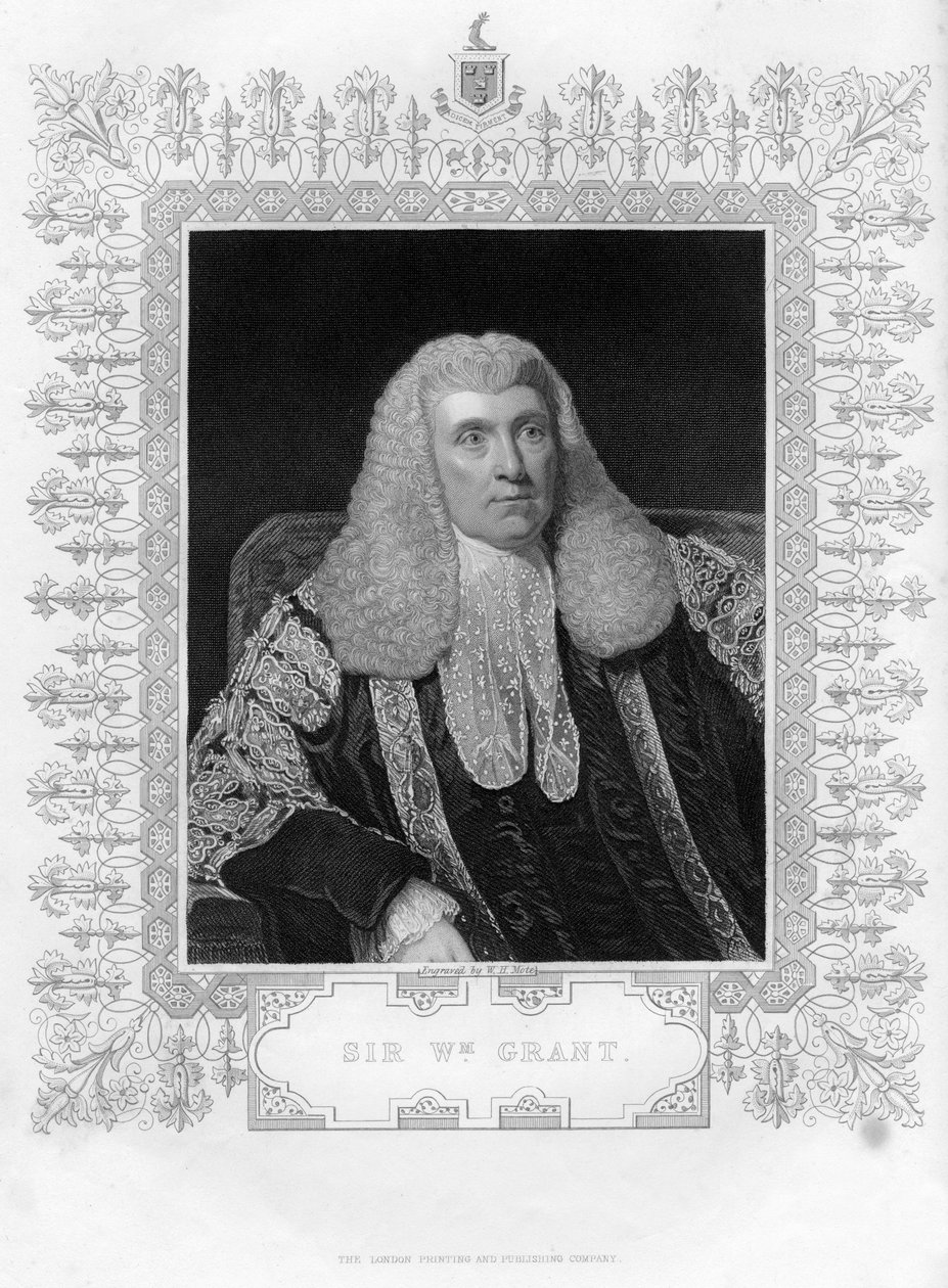 威廉·格兰特（Sir William Grant）爵士（1752-1832），苏格兰律师和政治家，十九世纪。 作者 威廉·亨利·莫特
