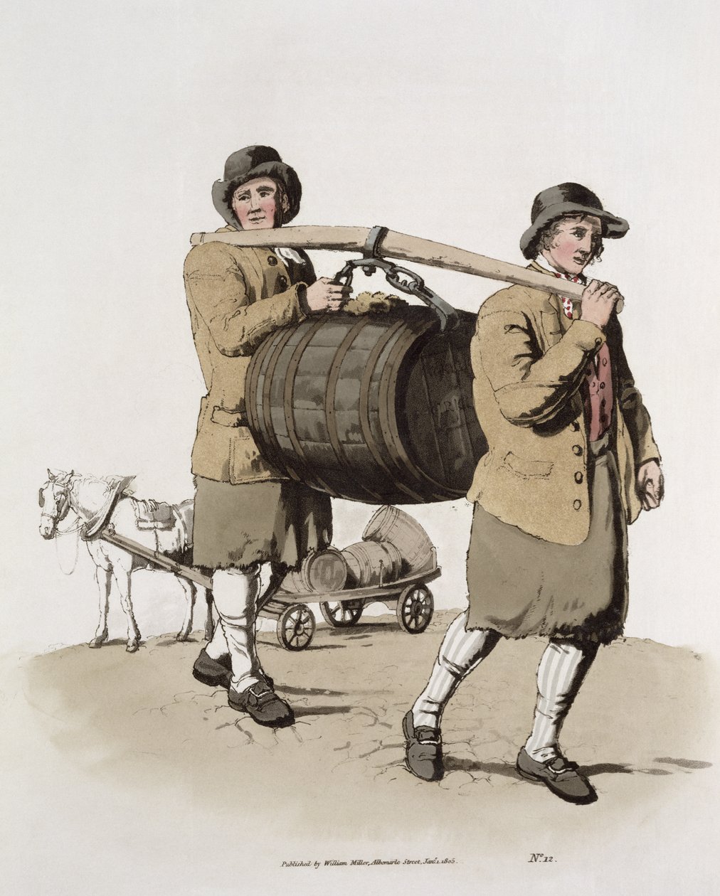 酿酒师，来自威廉米勒出版的“英国服饰”，1805年 作者 威廉·亨利·佩恩