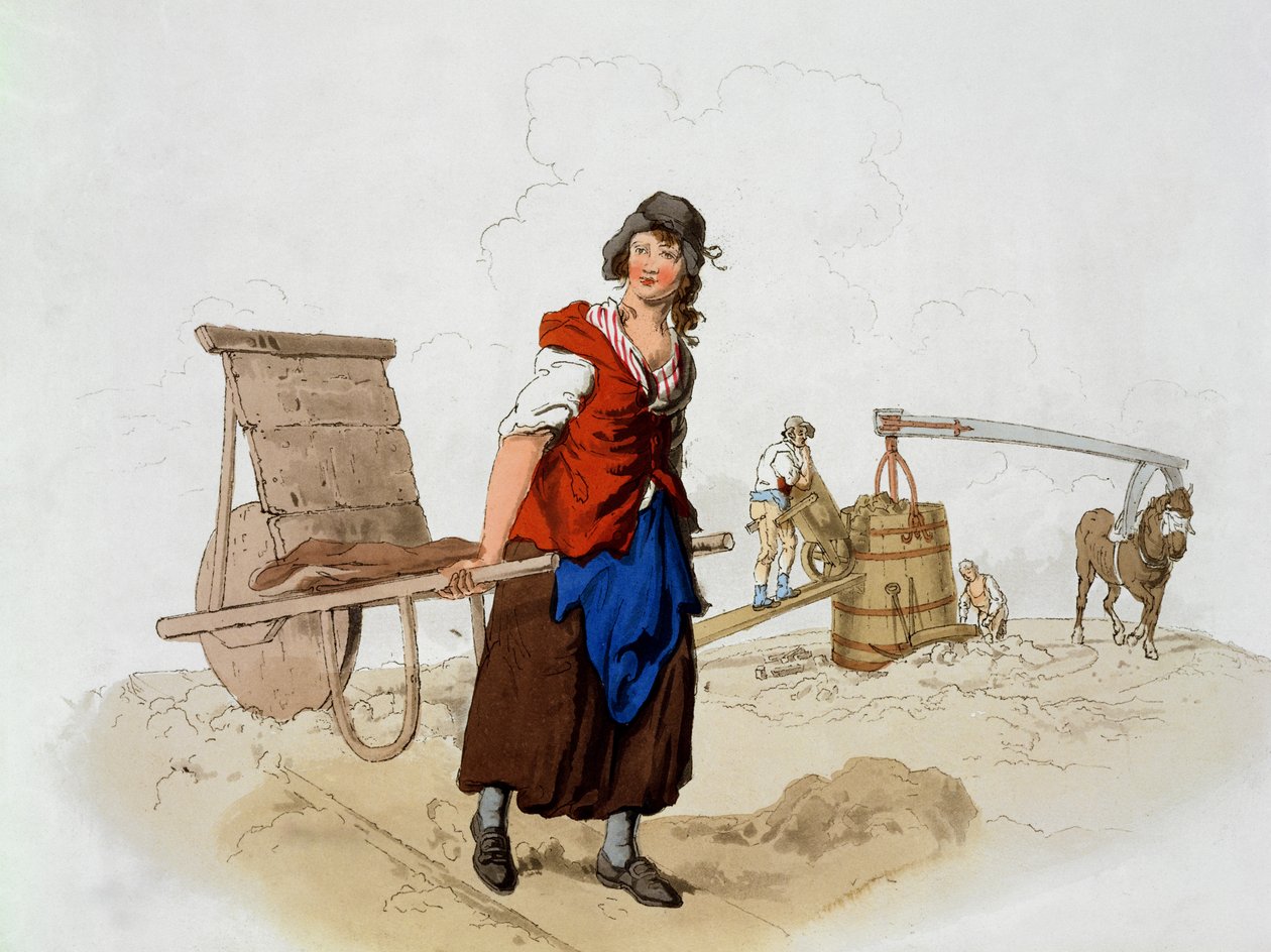 Brick Maker，来自“英国服饰”，由William Miller出版，1805年 作者 威廉·亨利·佩恩