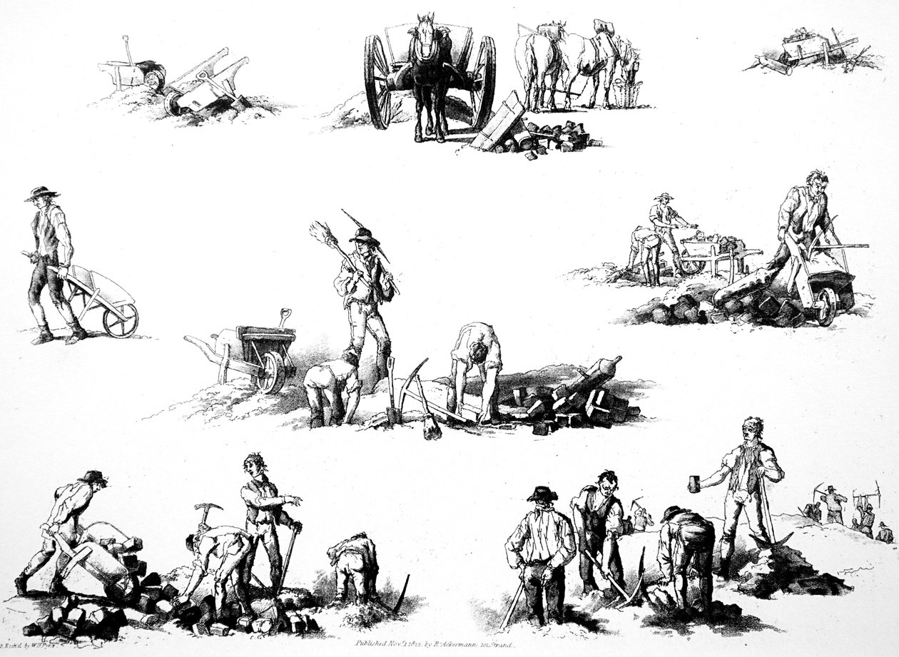 Paviours laying granite setts 作者 威廉·亨利·佩恩