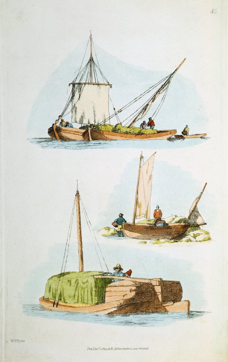 传统的诺福克船，1814年 作者 威廉·亨利·佩恩