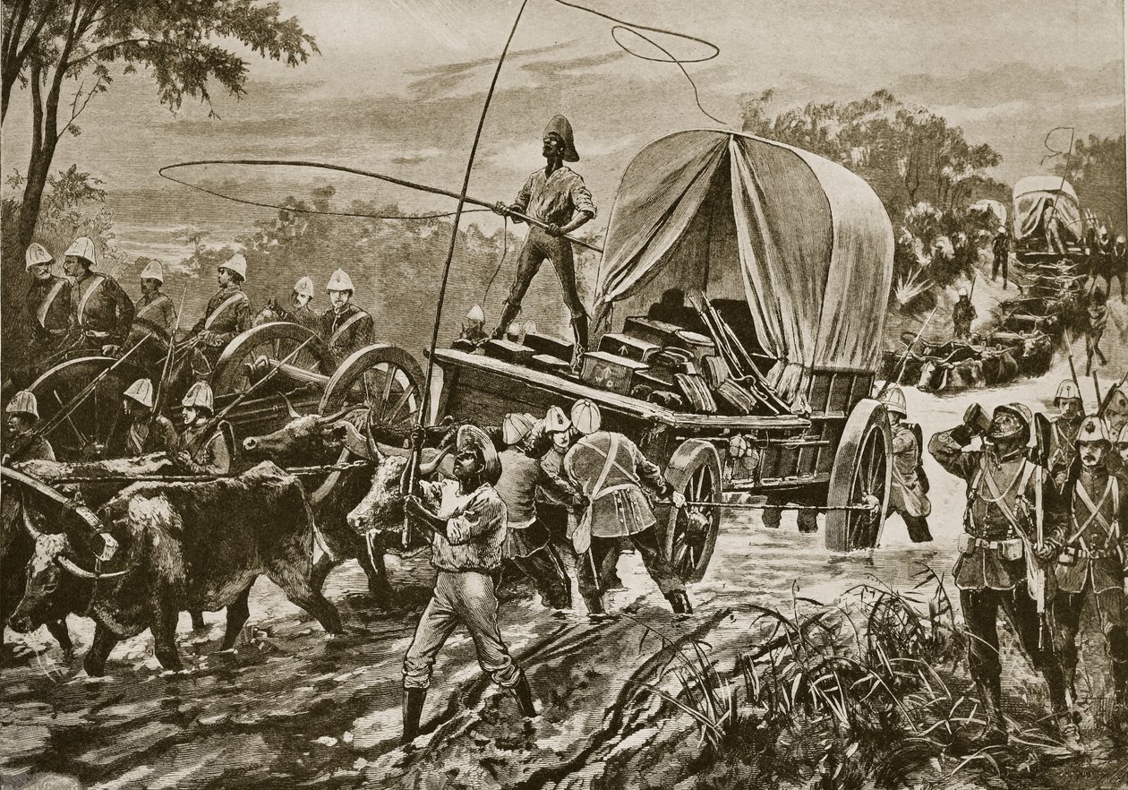 祖鲁战争：1879年4月穿越溪流的Etshowe救援部队 作者 威廉·海沙姆·奥弗兰德